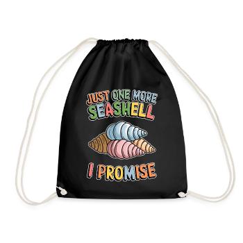 Seashells Beach Shells Shell Collector Gift - Drawstring Bag - black - Front