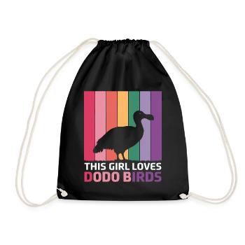 Dodo Dire Dodo Oiseau Fille Drôle Dodo Cadeau - Sac de sport léger - noir - Devant