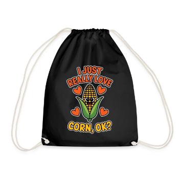 Maïs en épi disant maïs drôle maïs en épi cadeau - Sac de sport léger - noir - Devant