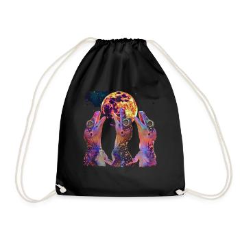 Lézard huppé Lune hurlante - Sac de sport léger - noir - Devant