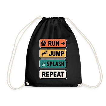 Dock Diving Saying Dog Diving Dock Diving Gift - Drawstring Bag - black - Front