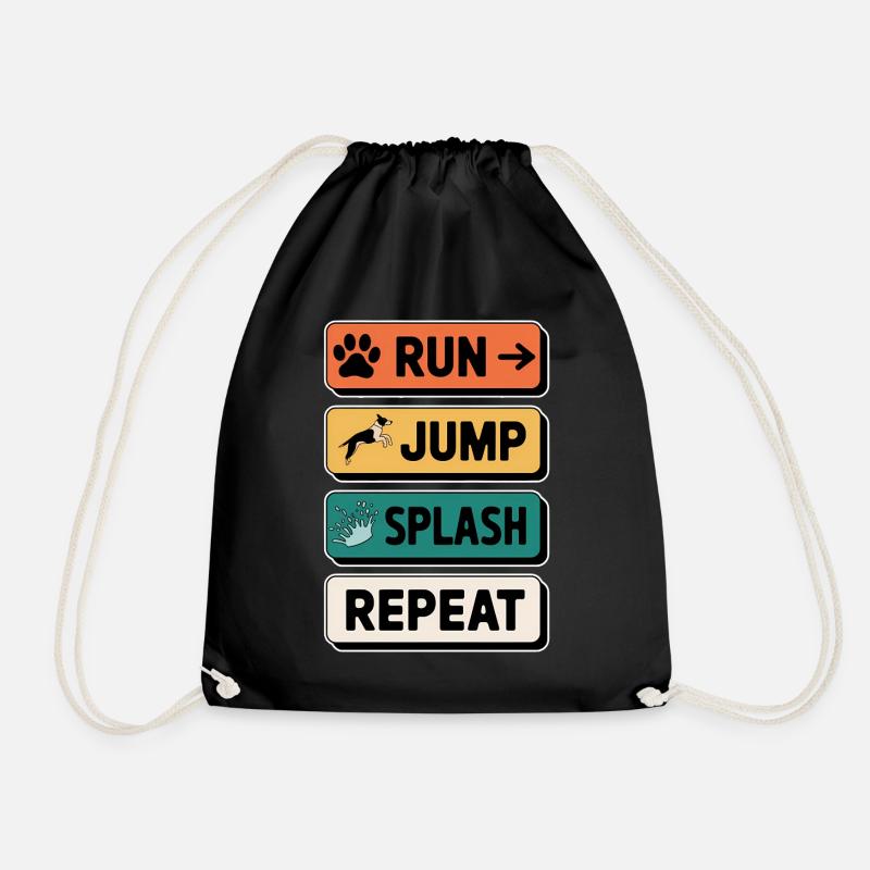 Dock Diving Spruch Dog Diving Dock Diving Geschenk - Turnbeutel - Schwarz