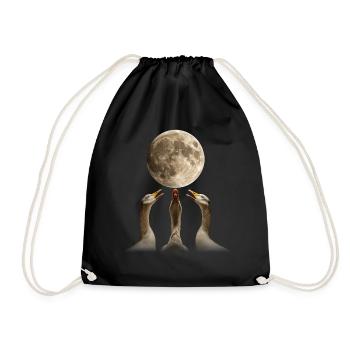 Oie canard lune hurlante - Sac de sport léger - noir - Devant