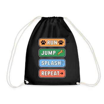 Dock Diving Saying Dog Diving Dock Diving Gift - Drawstring Bag - black - Front
