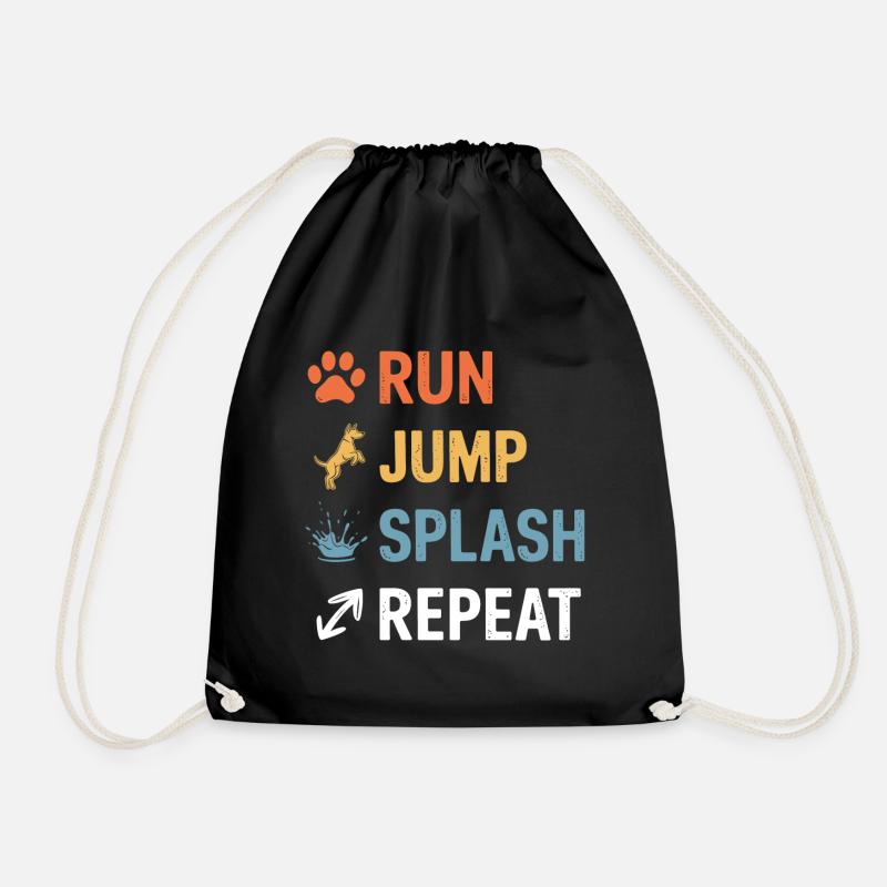 Dock Diving Dire Dog Diving Dock Diving Cadeau - Sac de sport léger - noir