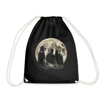 Sensenmann Der Tod Heulender Mond - Turnbeutel - Schwarz - Vorne