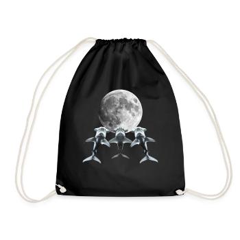 Hammerhai Meerestier Heulender Mond - Turnbeutel - Schwarz - Vorne