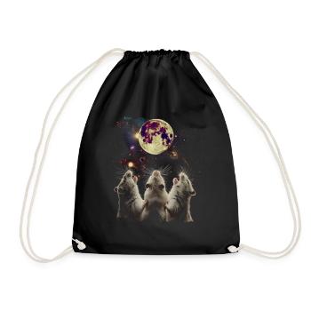 Hamster Hammy Animal de compagnie Lune Hurlante - Sac de sport léger - noir - Devant