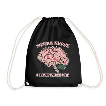 Neuro Nurse Nurse Neurology Gift - Drawstring Bag - black - Front