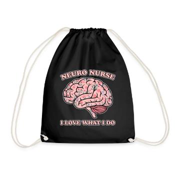 Neuro Nurse Nurse Neurology Gift - Drawstring Bag - black - Front