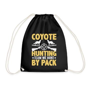Coyote Hunter Yote - Drawstring Bag - black - Front