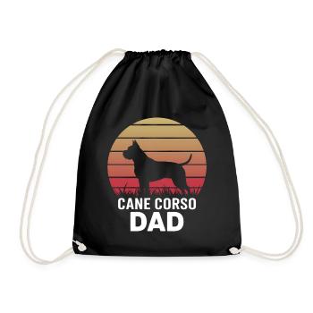 Cane Corso Italiano Papa Dad Cane Corso Gift - Drawstring Bag - black - Front