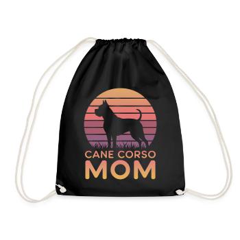Cane Corso Italiano Mom Mom Cane Corso Gift - Drawstring Bag - black - Front