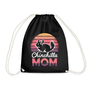 Chinchilla disant maman drôle Chinchilla cadeau - Sac de sport léger - noir - Devant