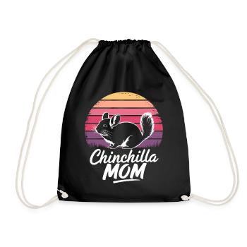 Chinchilla disant maman drôle Chinchilla cadeau - Sac de sport léger - noir - Devant