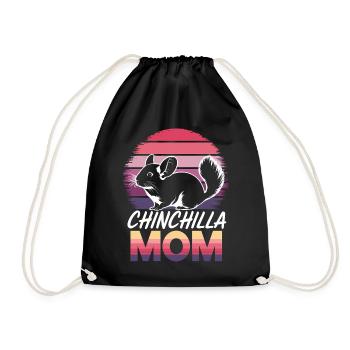 Chinchilla disant maman drôle Chinchilla cadeau - Sac de sport léger - noir - Devant