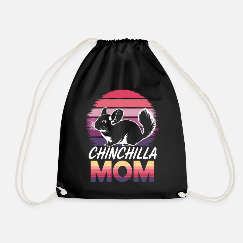 Chinchilla Spruch Mom Lustiges Chinchilla Geschenk - Turnbeutel - Schwarz