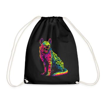 Hyène Afrique Animal Safari Popart - Sac de sport léger - noir - Devant