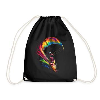 Kitesurf Kitesurfeur Kiteboarding Popart - Sac de sport léger - noir - Devant