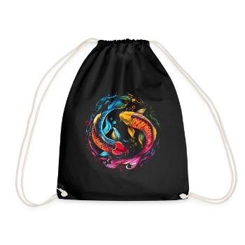 Koi Fish Carpe Nishikigoi Japon Popart - Sac de sport léger - noir - Devant