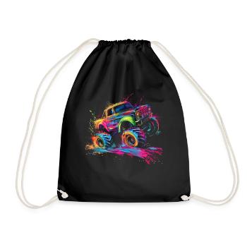 Boue Bogging Boue Course de boue 4 roues Monster Tru - Sac de sport léger - noir - Devant