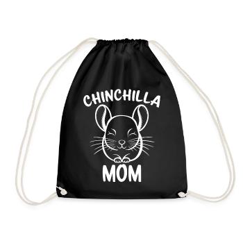Chinchilla disant maman drôle Chinchilla cadeau - Sac de sport léger - noir - Devant