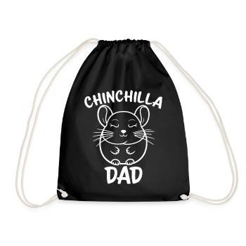 Chinchilla disant papa drôle Chinchilla cadeau - Sac de sport léger - noir - Devant