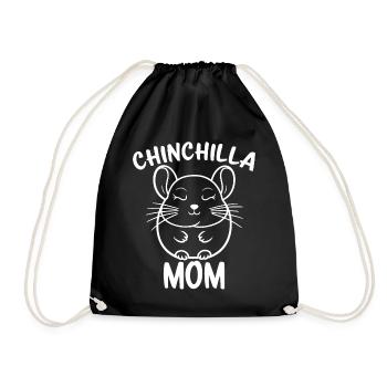 Chinchilla disant maman drôle Chinchilla cadeau - Sac de sport léger - noir - Devant