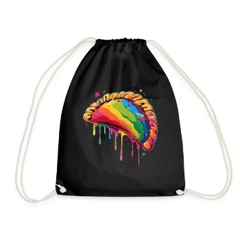 Pierogi Polonais Pologne Popart - Sac de sport léger - noir - Devant
