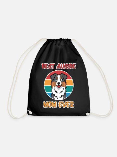 Australian Shepherd Mama Lustiges Aussie Geschenk - Turnbeutel - Schwarz