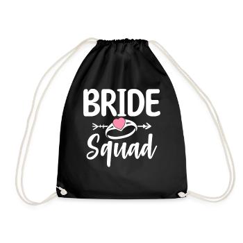 Bride Squad Bridal Shower Bachelorette Party - Drawstring Bag - black - Front