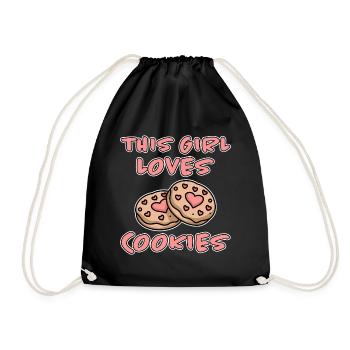 Cookies Disant Biscuits au Chocolat Cadeau de Cookie Drôle - Sac de sport léger - noir - Devant