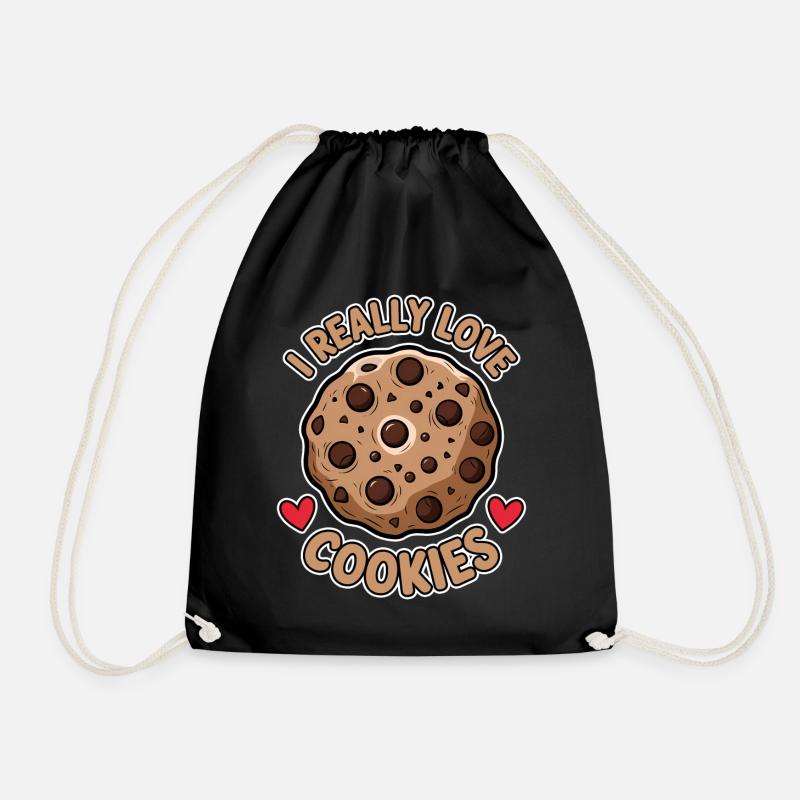 Cookies Spruch Schoko Kekse Lustig Cookie Geschenk - Turnbeutel - Schwarz