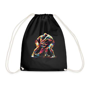 Wrestling Wrestling Popart - Drawstring Bag - black - Front