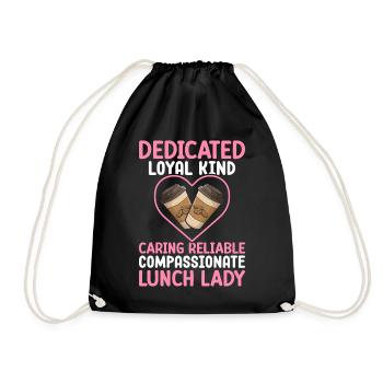 Employé de cafétéria Dévoué, loyal, ami - Sac de sport léger - noir - Devant