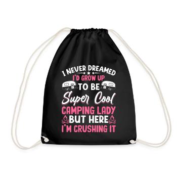 Camping Lady But Here I'm Killing It Camper Women - Turnbeutel - Schwarz - Vorne