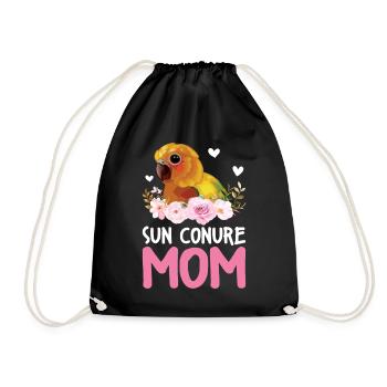 Sun Parakeet Mom Parrot Mom Parrot Bird Woman - Drawstring Bag - black - Front