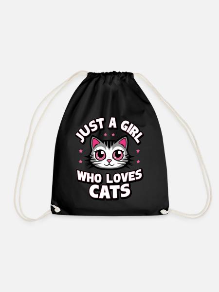 Katze Katzen Liebhaber Katzenbesitzer Kätzchen - Turnbeutel - Schwarz