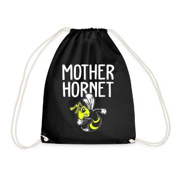 Imker Imkerei Bienenstock Mutter Hornisse - Turnbeutel - Schwarz - Vorne