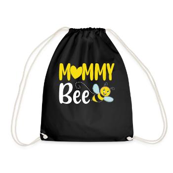 Imker Imkerei Mama Bienenmama - Turnbeutel - Schwarz - Vorne