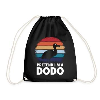 Dodo Saying Dodo Bird Funny Dodo Gift - Drawstring Bag - black - Front