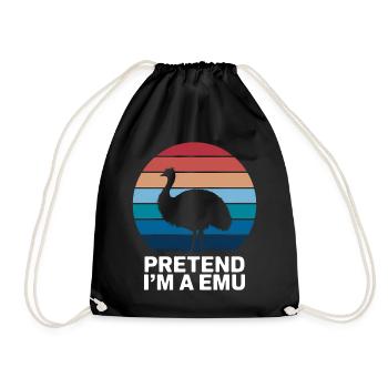 Emu Saying Australia Emus Funny Emu Gift - Drawstring Bag - black - Front