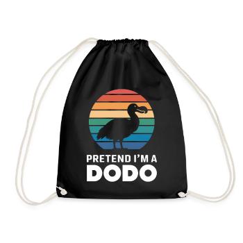 Dodo Saying Dodo Bird Funny Dodo Gift - Drawstring Bag - black - Front