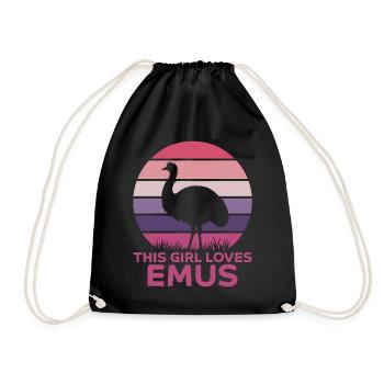 Emu Saying Australia Emus Funny Emu Gift - Drawstring Bag - black - Front