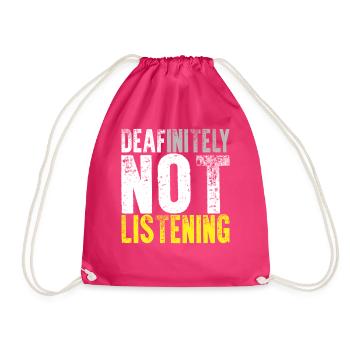 Deaf Pride ASL Gebärdensprache - Turnbeutel - Fuchsia - Vorne