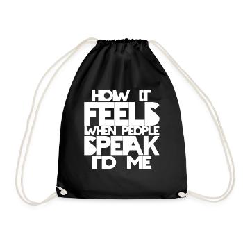 Fierté des sourds Langue des signes ASL - Sac de sport léger - noir - Devant