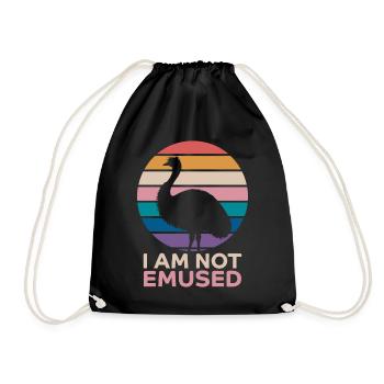 Emu Saying Australia Emus Funny Emu Gift - Drawstring Bag - black - Front