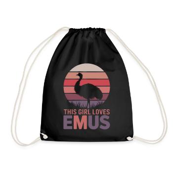Emu Saying Australia Emus Funny Emu Gift - Drawstring Bag - black - Front