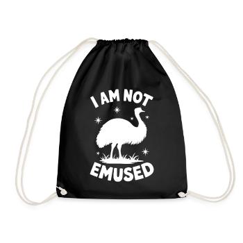 Emu Saying Australia Emus Funny Emu Gift - Drawstring Bag - black - Front