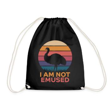 Emu Saying Australia Emus Funny Emu Gift - Drawstring Bag - black - Front